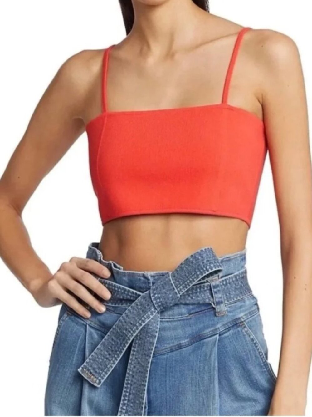 A.L.C. Winnie Bra Top in Coral, Size S